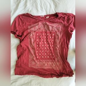 Ralph Lauren Denim and Supply Red Bandana Tee